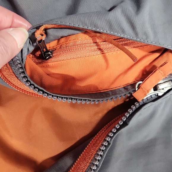 L.L. BEAN Gray Orange Nylon Hooded Windbreaker Jacket - Picture 4 of 16